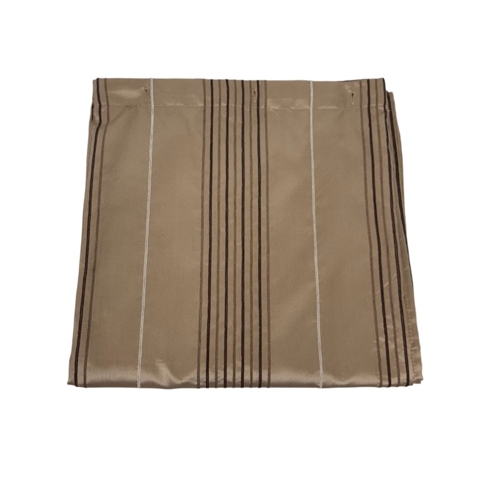 Better Homes And Gardens Golden Tan Brown Shower Curtain With Pinstripe Detail